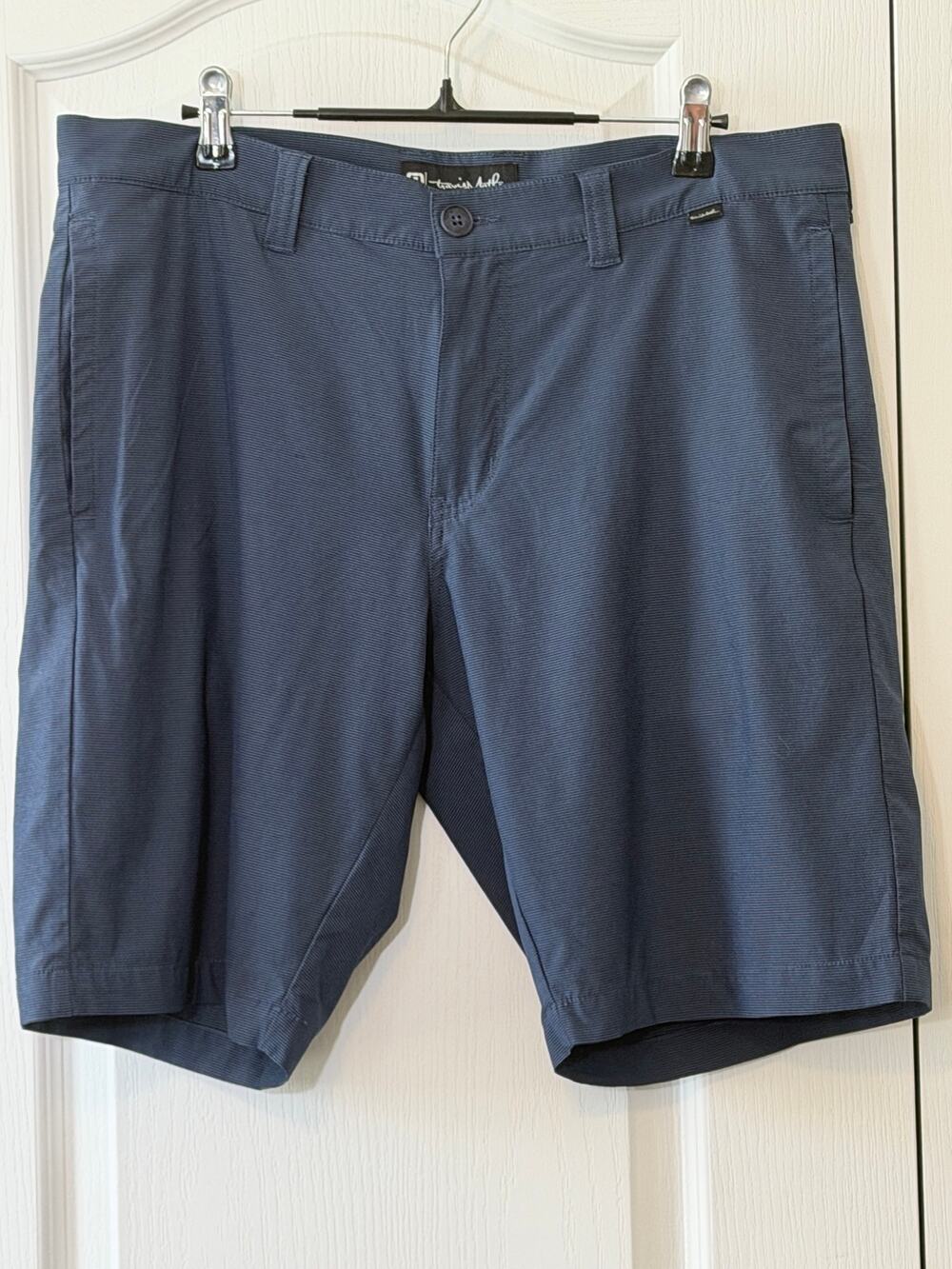 Travis Mathew Carlsbad Performance Golf Shorts Men's Blue Stretch Chino Sz 34